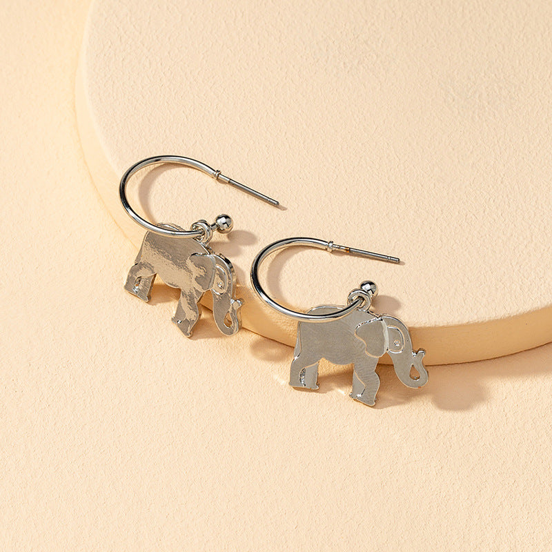 Metallic Elephant Earrings from Vienna Verve Collection