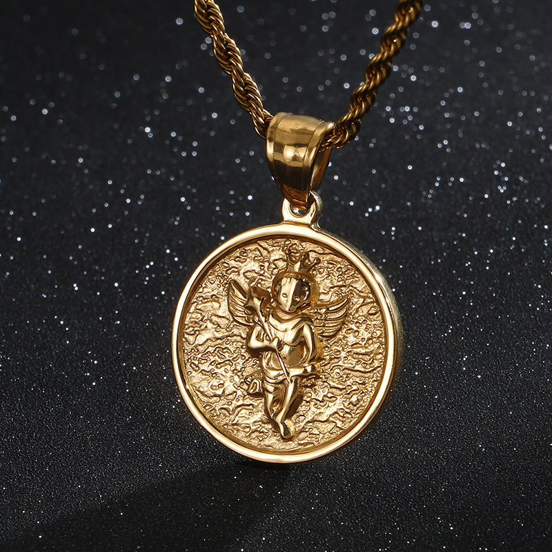 Angel's Touch Stainless Steel Pendant in Korean Style for Men