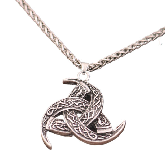 Cross-border Amazon popular Nordic Viking necklace legendary Odin horn and dragon pendant amulet pendant necklace for men