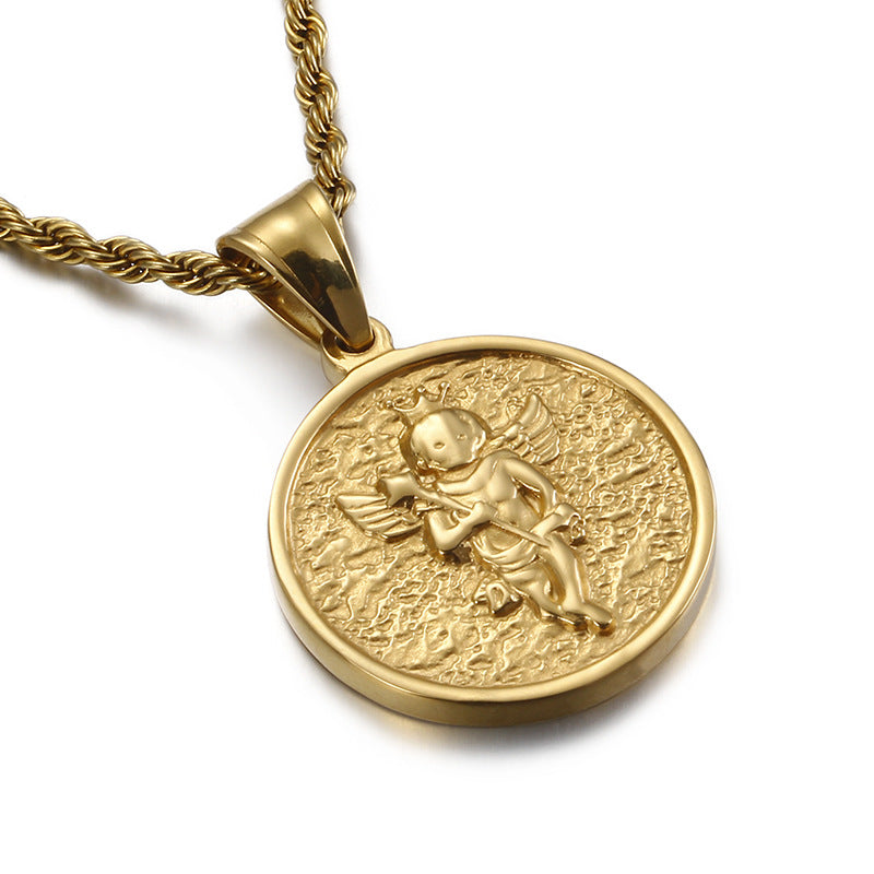 Angel's Touch Stainless Steel Pendant in Korean Style for Men