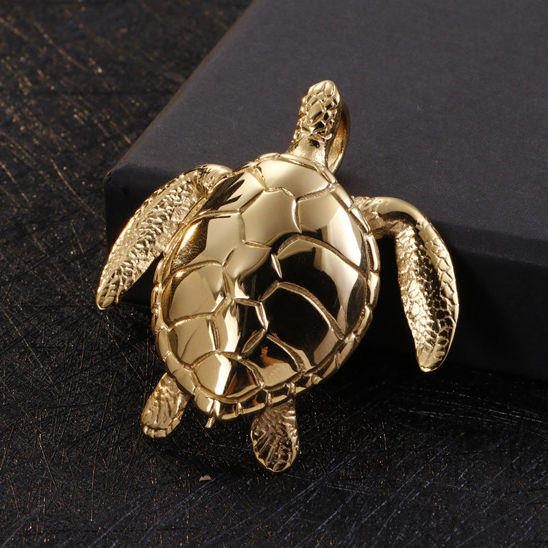 Little Turtle Titanium Steel Necklace for Men