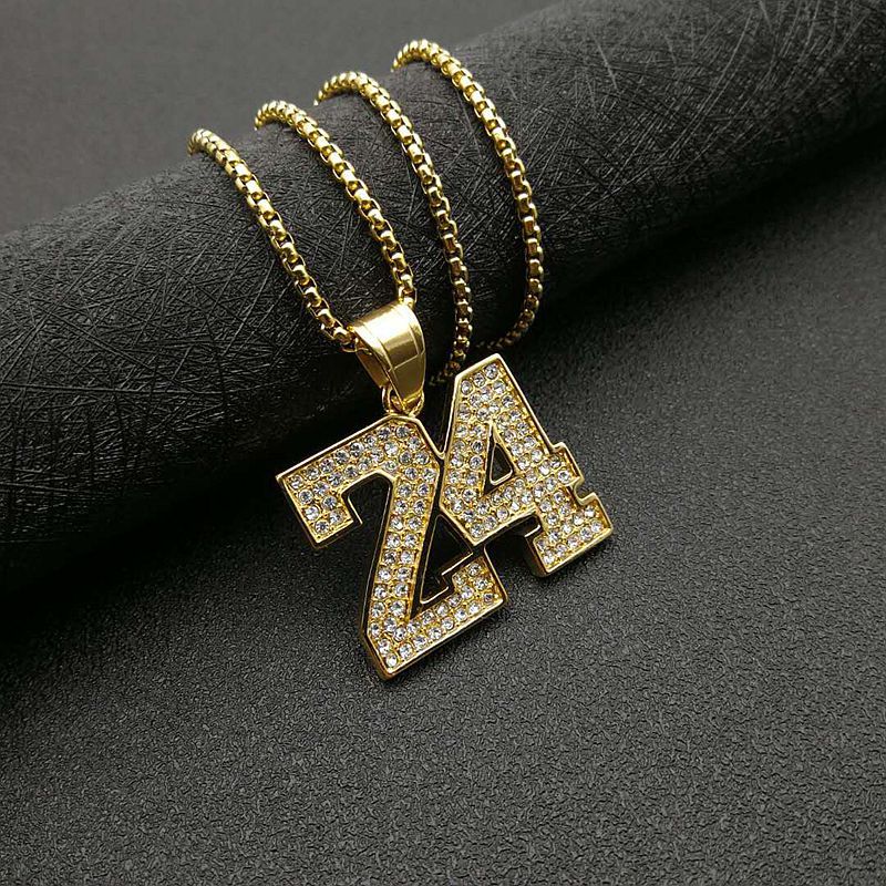 Zircon Necklace – Luxury Hip Hop Basketball Pendant Necklace In Steel Gold-Plated Finish