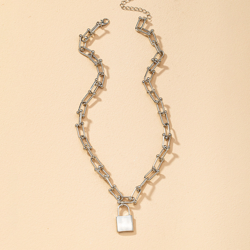 Trendy European and American Imported Lock Necklace Collection