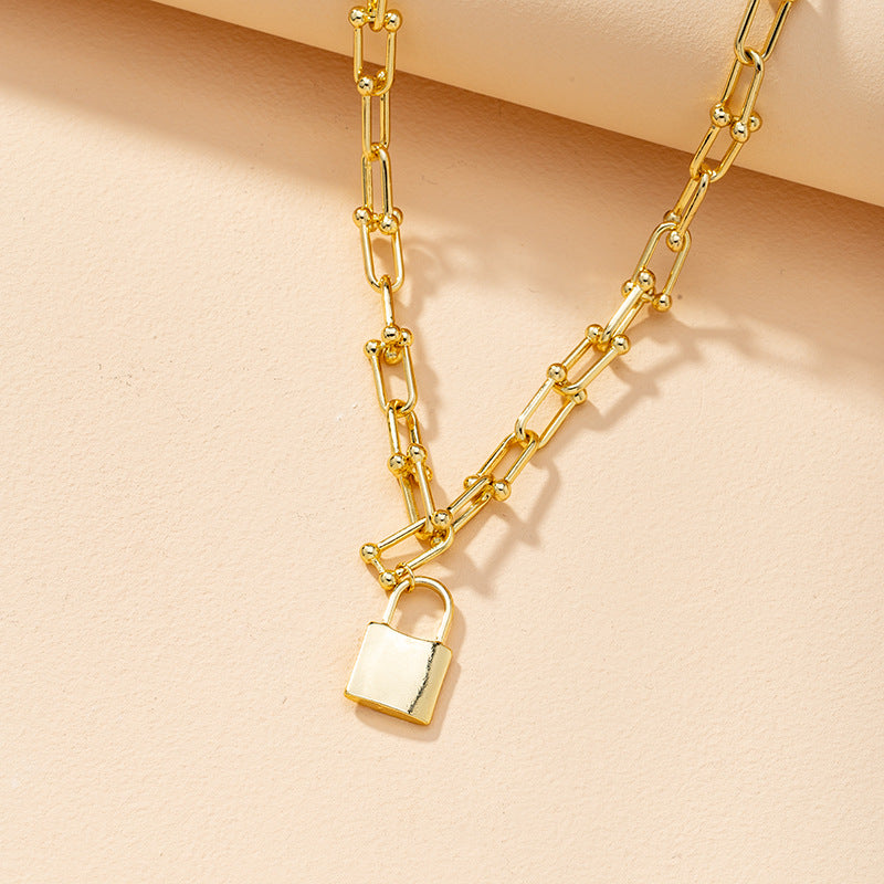 Trendy European and American Imported Lock Necklace Collection