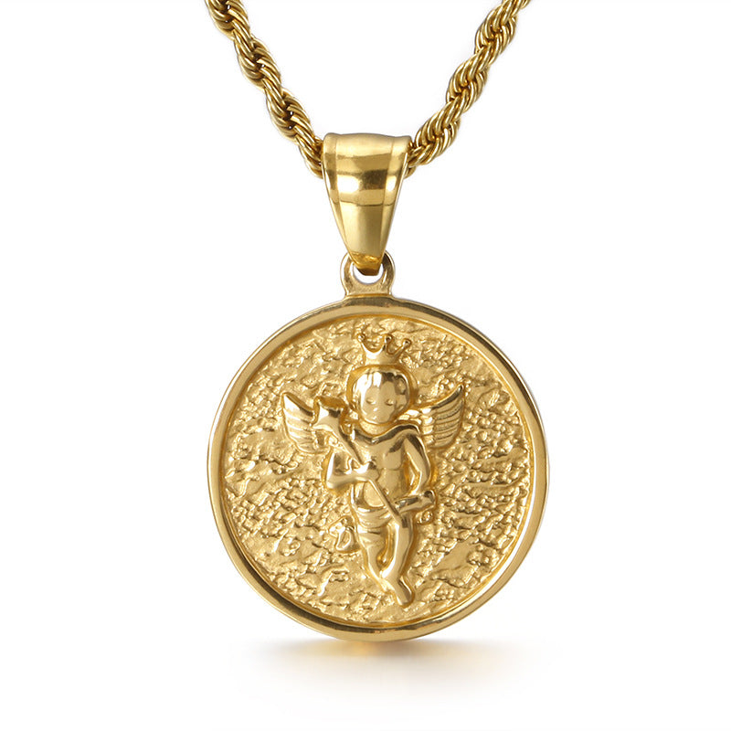 Angel's Touch Stainless Steel Pendant in Korean Style for Men