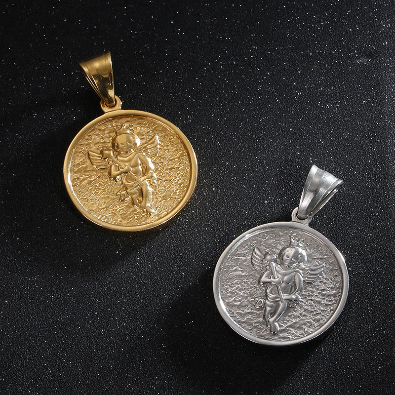 Angel's Touch Stainless Steel Pendant in Korean Style for Men