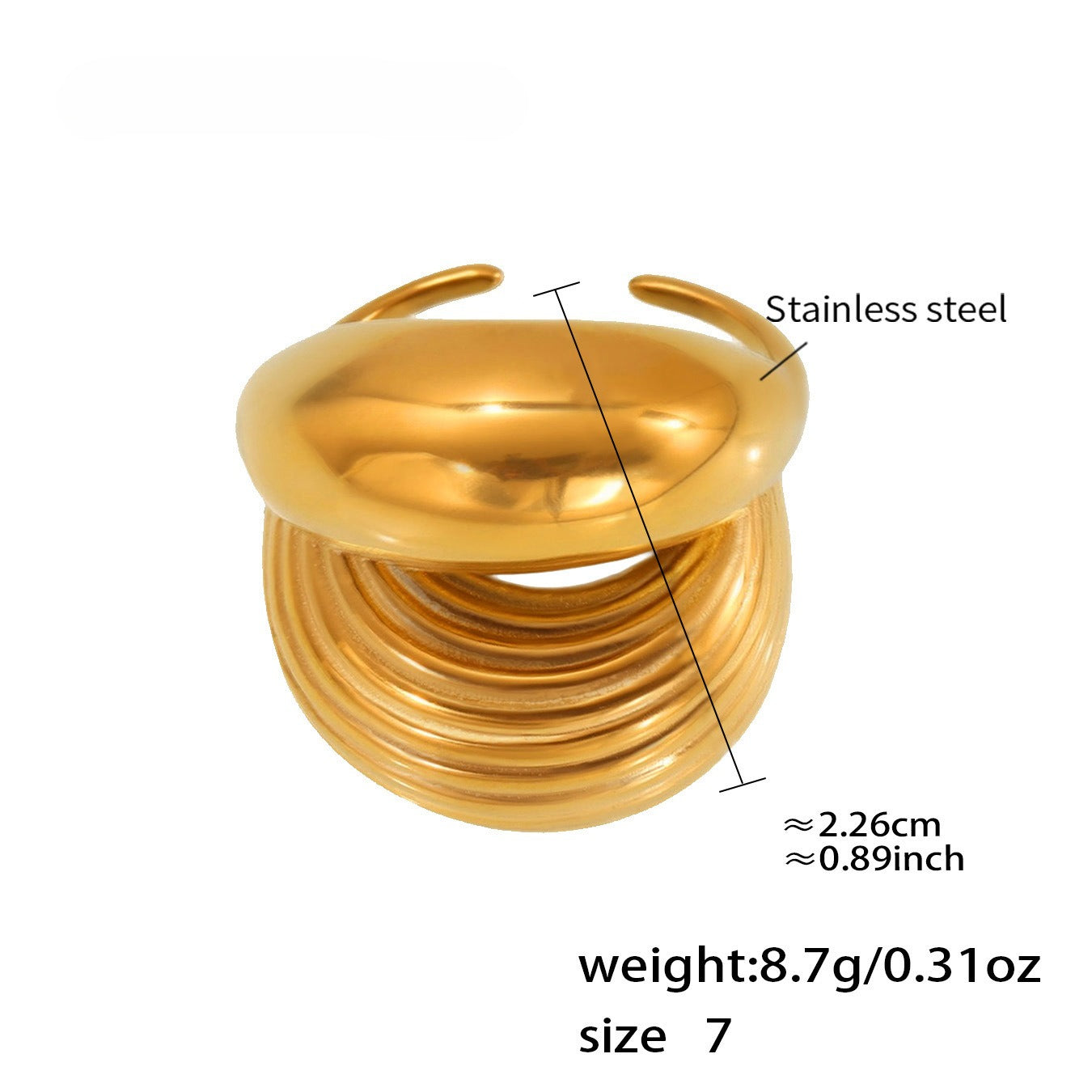 Planderful Everyday Genie Stainless Steel Ring Unisex