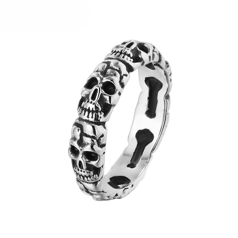 Titanium Steel Skull Ring