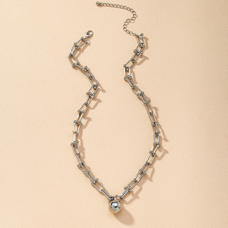 European and American Alloy Chain Necklace with Unique Design