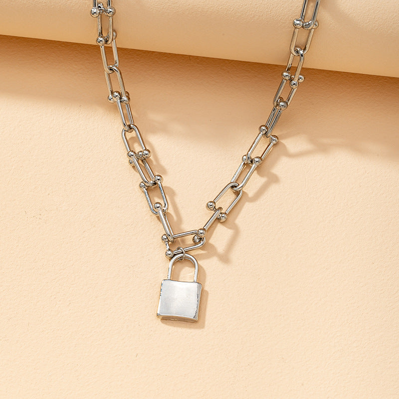 Trendy European and American Imported Lock Necklace Collection