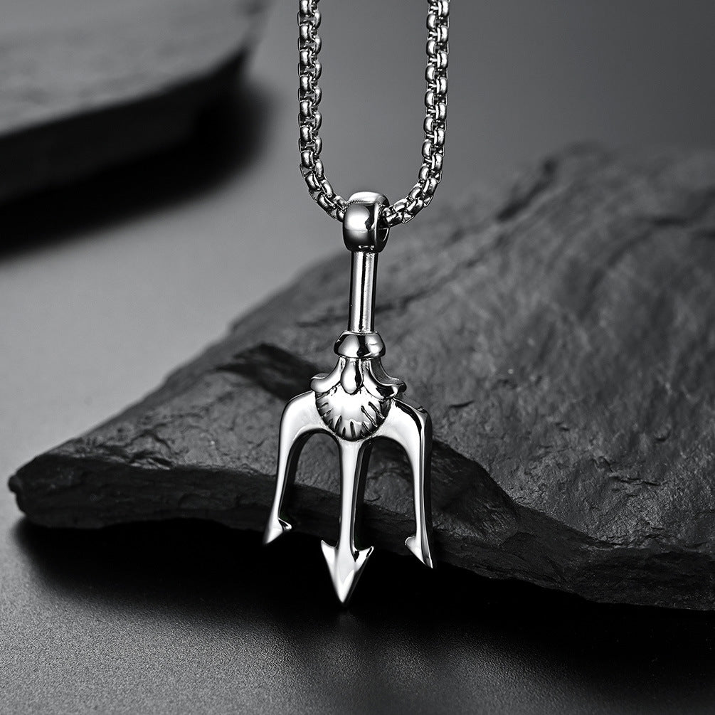 Planderful Poseidon Trident Necklace Unisex Protector
