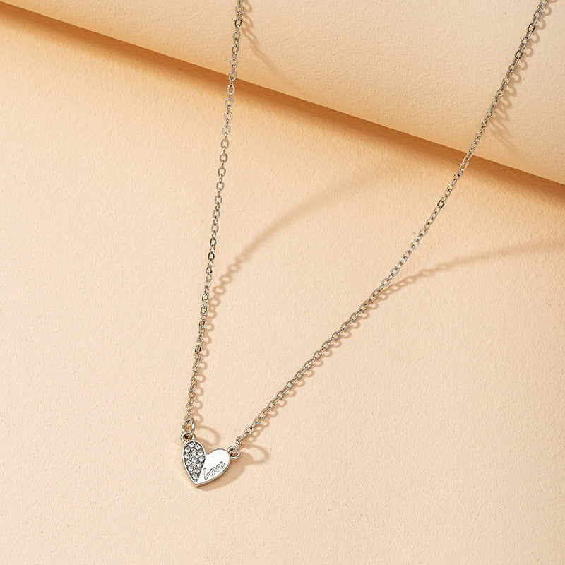 Love Pendant Necklace: Elegant Metal Chain from Vienna Verve Collection