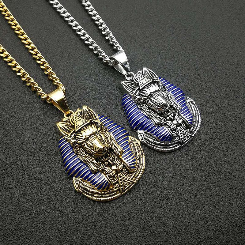 Steel Necklace – Statement Hip Hop Anubis Pendant