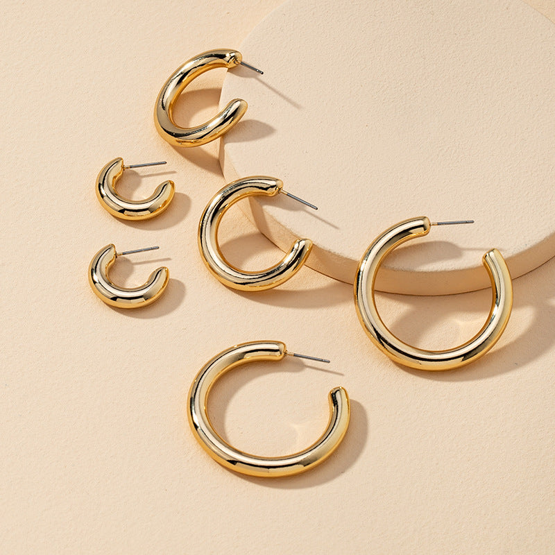 European Style Metal Earrings Set - Vienna Verve Collection