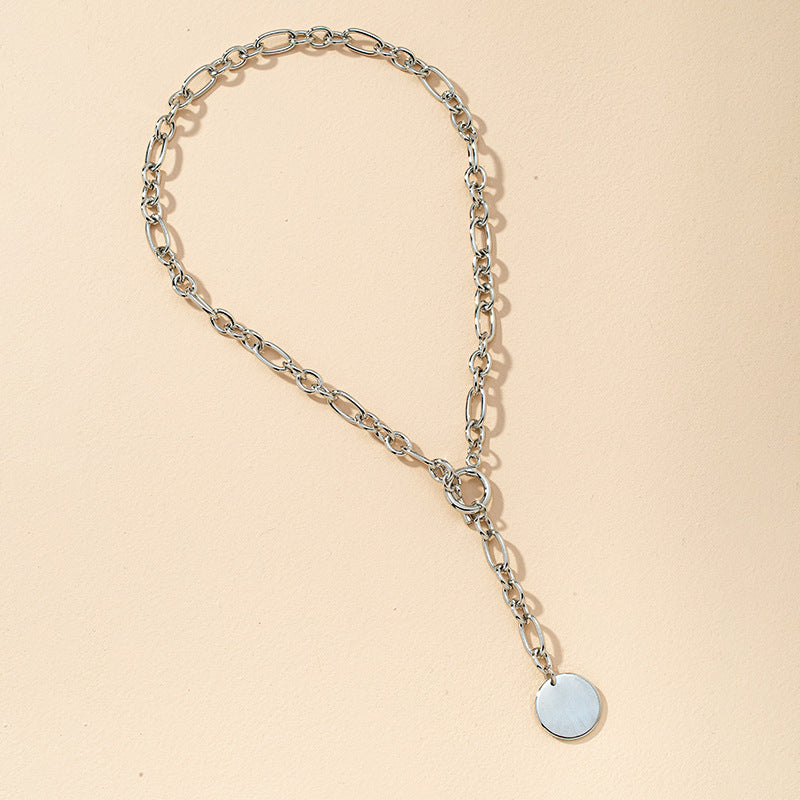 Trendy Vienna Verve Metal Pendant Necklace with OT Chain - Fashion Clavicle Jewelry