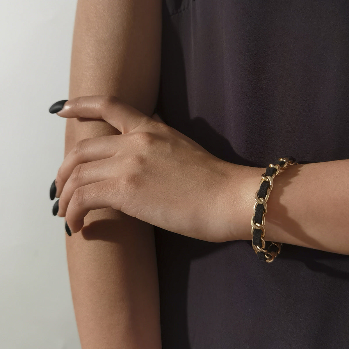 Planderful Vienna Verve Geometric Bracelet for Women Handwound Single Layer Statement Jewelry