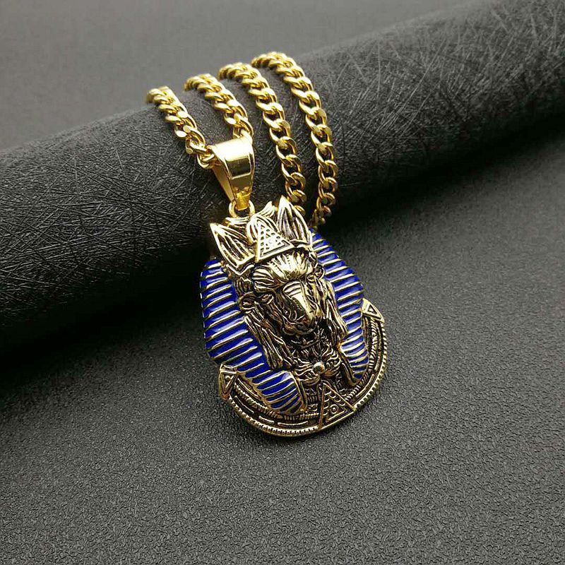 Steel Necklace – Statement Hip Hop Anubis Pendant