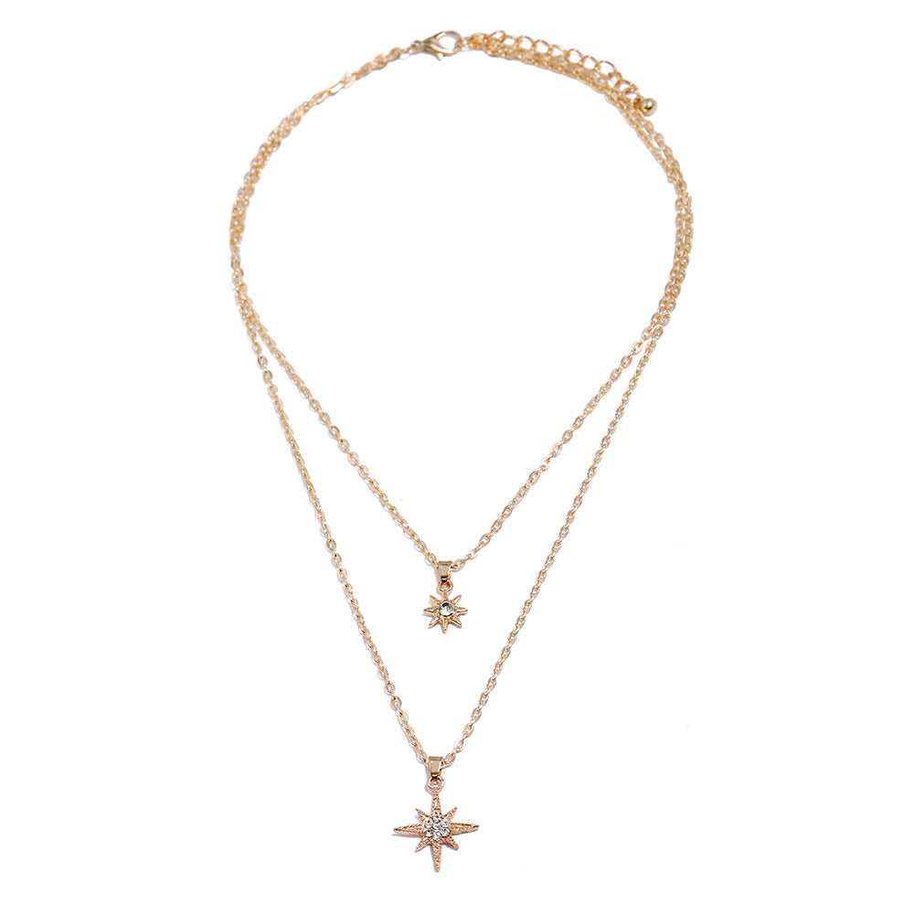 Starlit Multi-layer Necklace - Trendy Pendant, Online Celebrity Jewelry