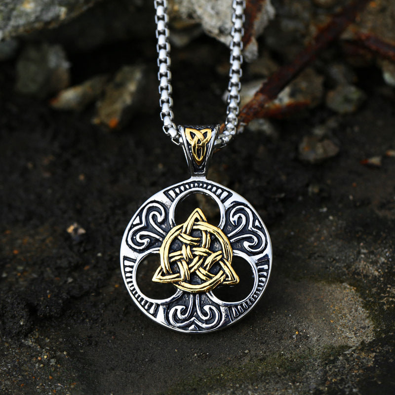 Scandinavian Viking Viking Celtic Knot Stainless Steel Pendant Necklace