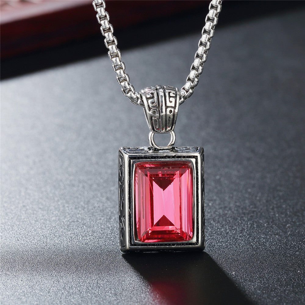 Zircon Pendant From Planderful Retro Unisex Jewelry For Men And Women Bold Everyday Genie Style Protection Statement