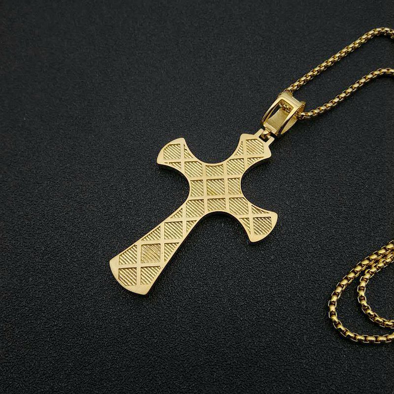 Zircon Necklace – Statement Hip Hop Steel Gold Plated Pendant For Everyday Wear Planderful