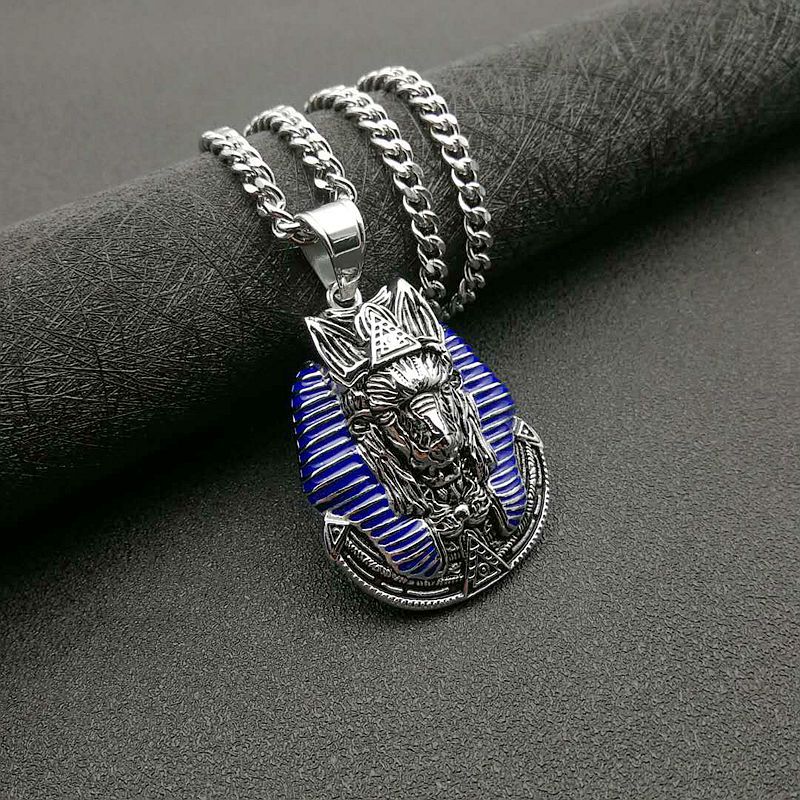Steel Necklace – Statement Hip Hop Anubis Pendant