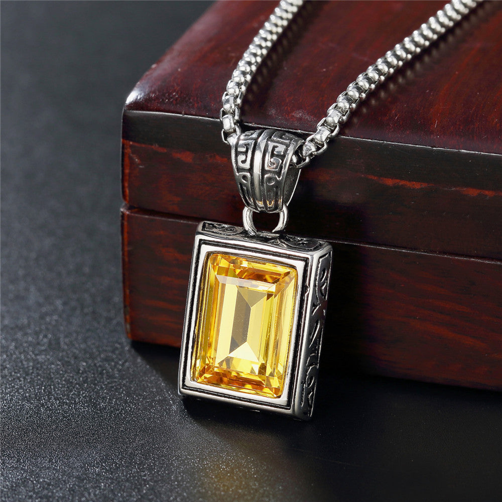 Zircon Pendant From Planderful Retro Unisex Jewelry For Men And Women Bold Everyday Genie Style Protection Statement