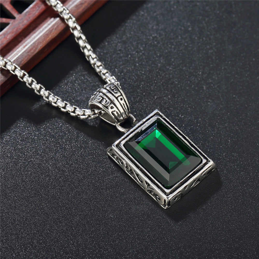 Zircon Pendant From Planderful Retro Unisex Jewelry For Men And Women Bold Everyday Genie Style Protection Statement