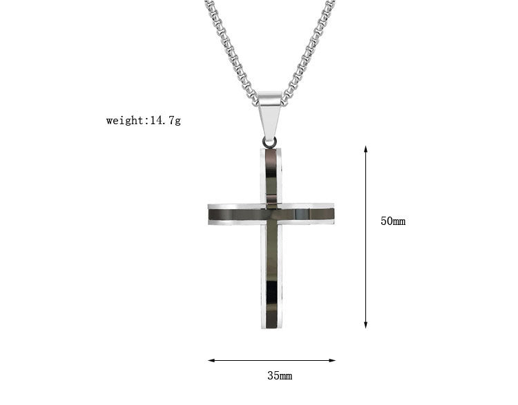 Planderful Stainless Steel Cross Pendant For Men Unisex Durable Fashion Accessory Protection Statement Everyday Genie