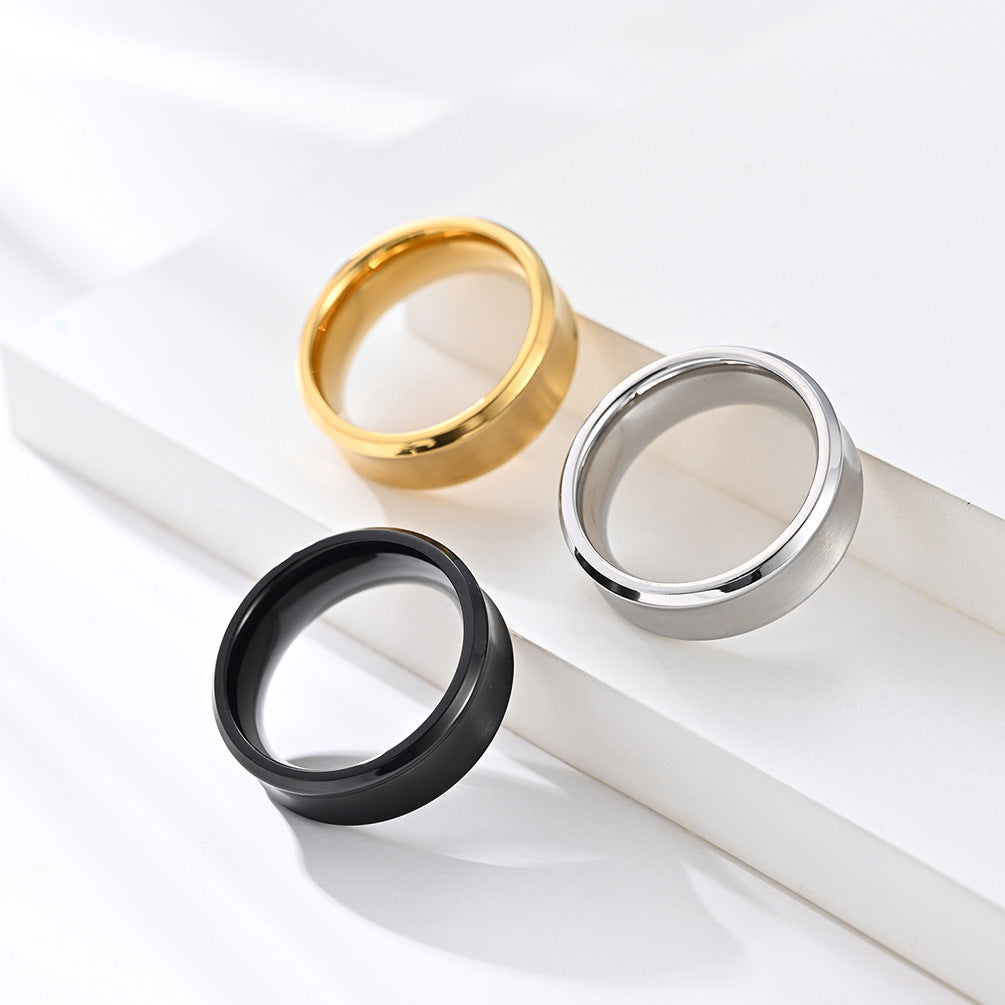 Ins Harajuku Japan Korea Unisex Stainless Steel Ring