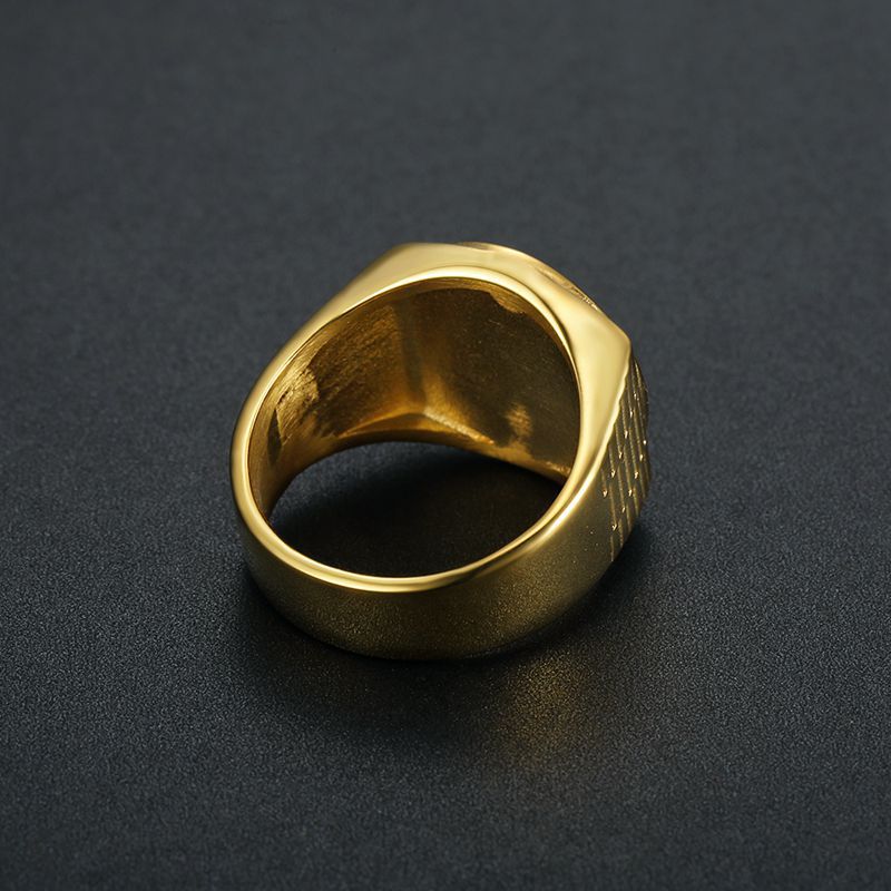 Stainless Steel Crown Three Bead Ring For Men By Planderful Everyday Genie Hip Hop Style