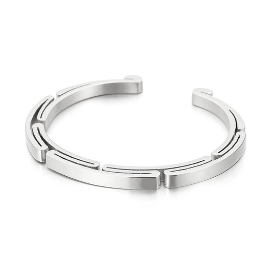 Direct Sales – Japan & South Korea Stainless Steel Men's Bracelet – Open Bracelet