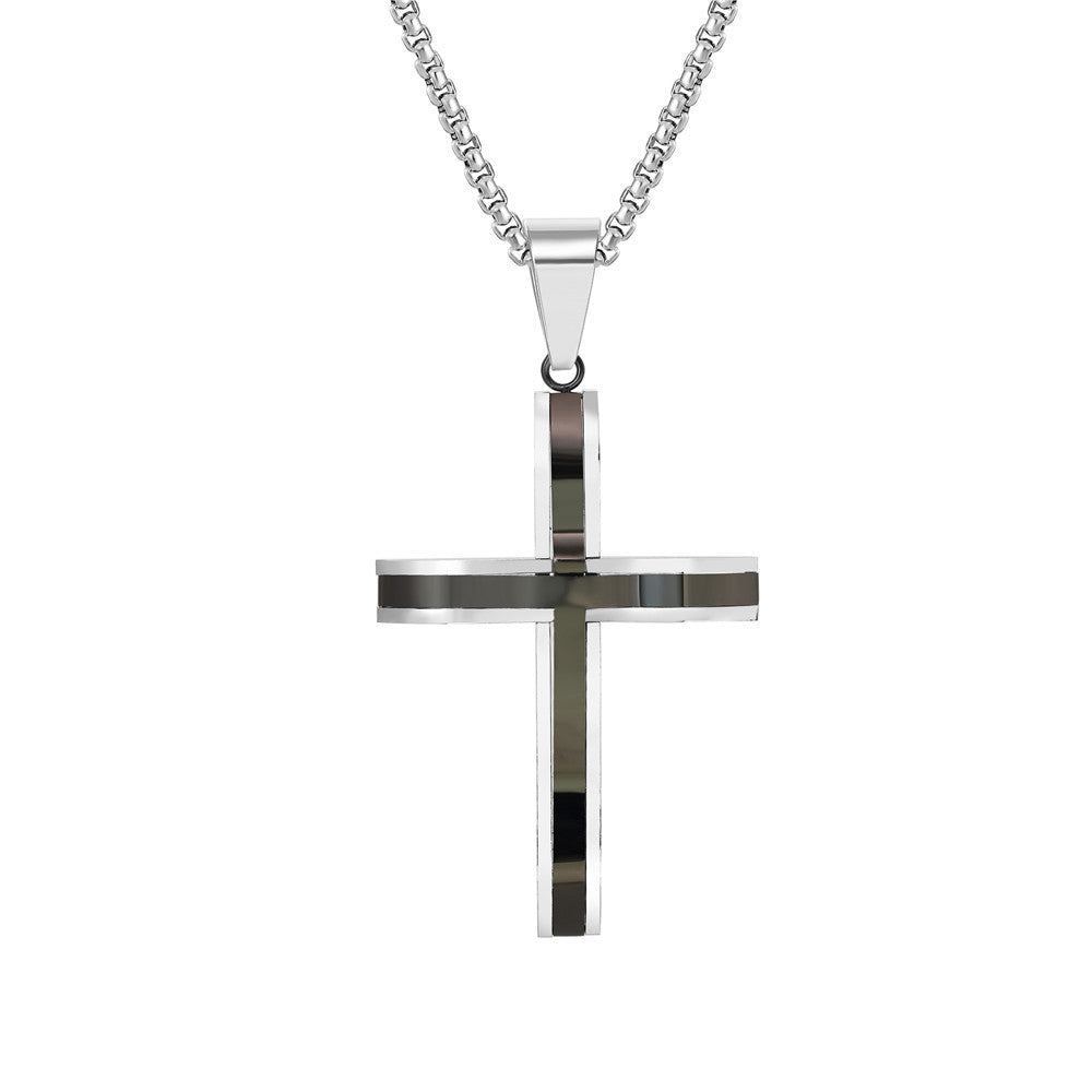 Planderful Stainless Steel Cross Pendant For Men Unisex Durable Fashion Accessory Protection Statement Everyday Genie