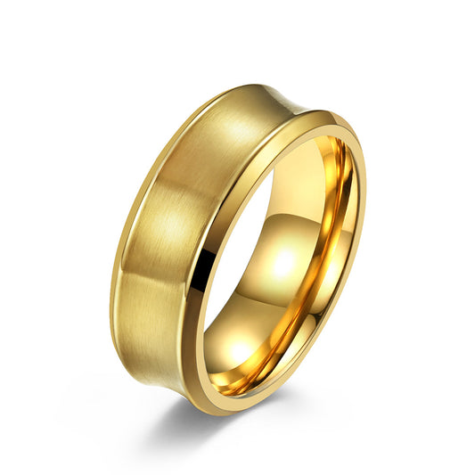 Planderful Titanium Steel Ring Unisex Geometric Design Bold