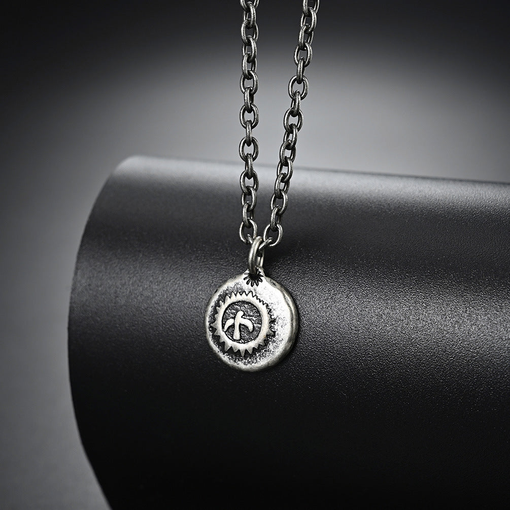 Japanese Retro Silver Takahashi Asuka Minimalist Necklace