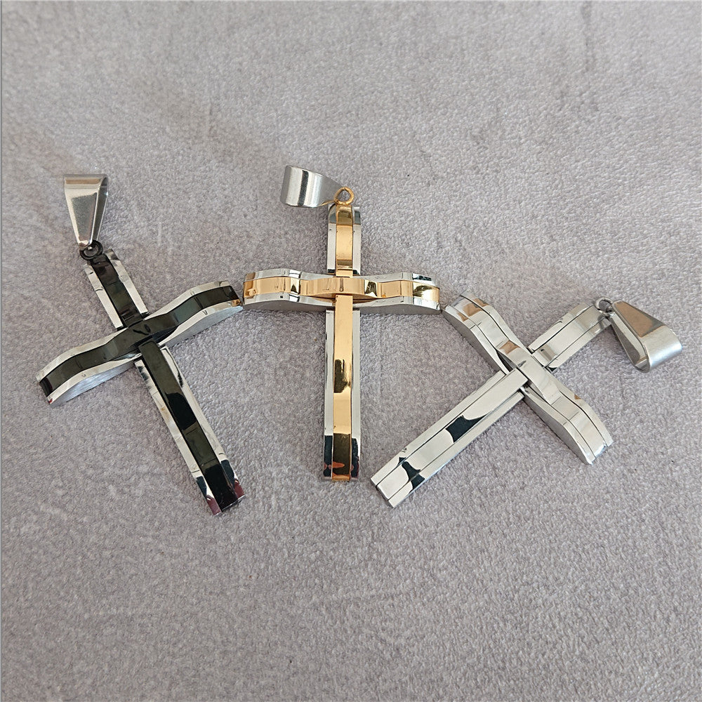 Planderful Stainless Steel Cross Pendant For Men Unisex Durable Fashion Accessory Protection Statement Everyday Genie