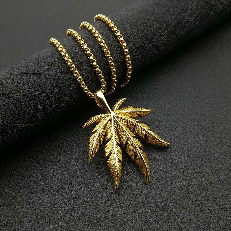 Gold Plated Titanium Steel Necklace Statement Hip Hop Jewelry Pendant Planderful