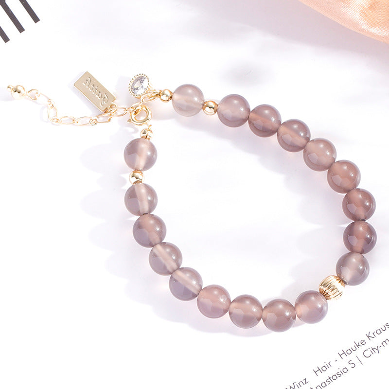Fortune's Favor Sterling Silver Agate Bracelet with Candy Colored Beads