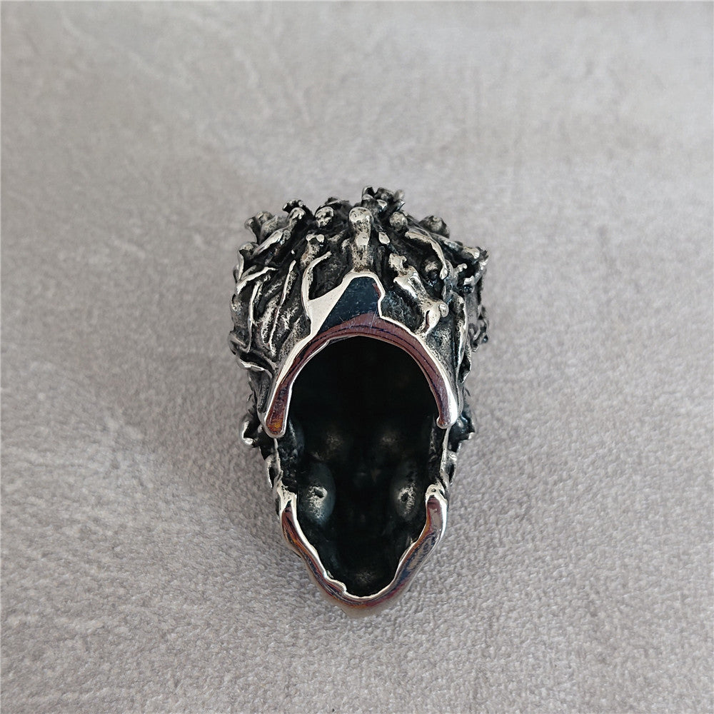 Crowned Skull Stainless Steel Pendant Necklace