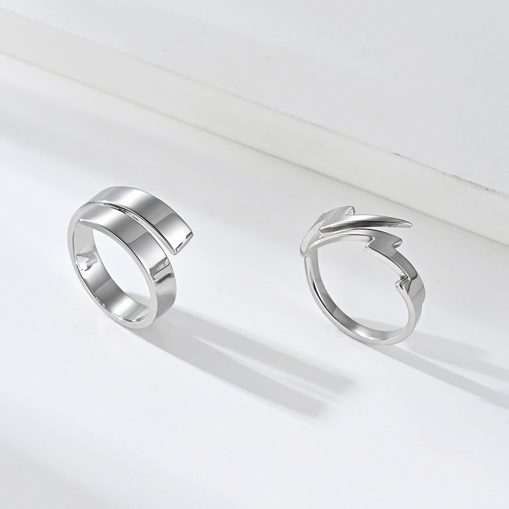 Ins Minimalist Harajuku Style Lightning Index Finger Ring