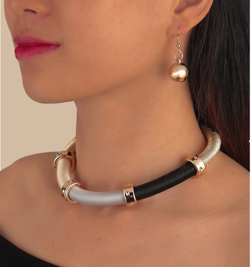 Savanna Rhythms Tribal Necklace with Amazonian Charm