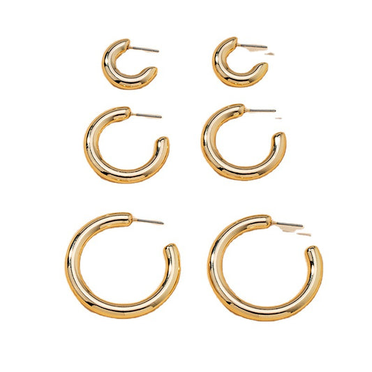 European Style Metal Earrings Set - Vienna Verve Collection