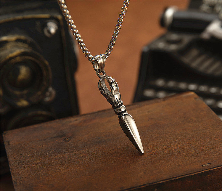 Buddhist Magic Pestle Pendant Titanium Steel Unisex Jewelry For Men Protection Planderful