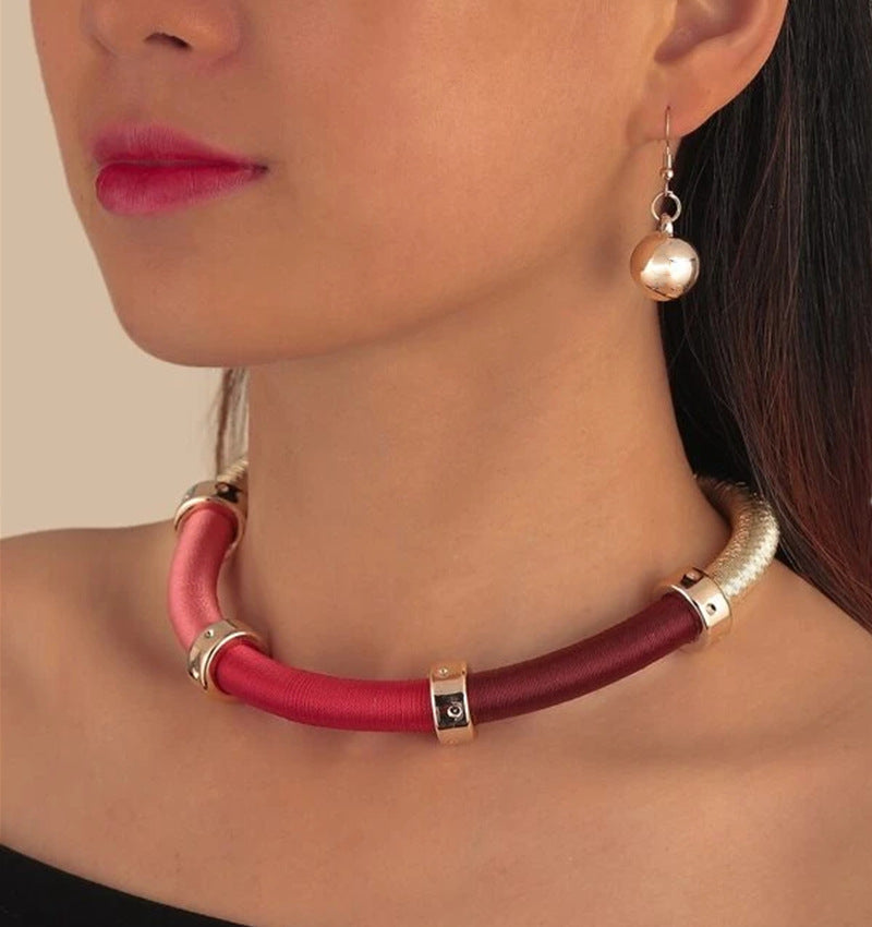 Savanna Rhythms Tribal Necklace with Amazonian Charm