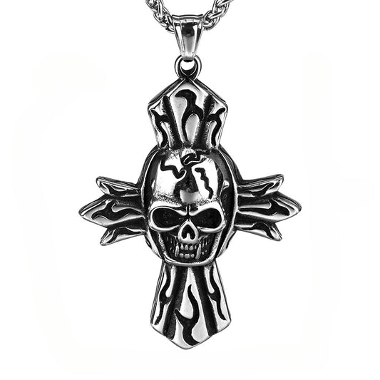 Factory Direct Sales European American Skull Ghost Pendant Necklace