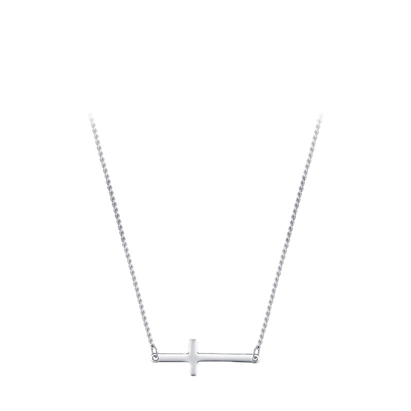Everyday Genie Sterling Silver Cross Necklace for Women - Trendy European and American Instagram Chain Jewelry