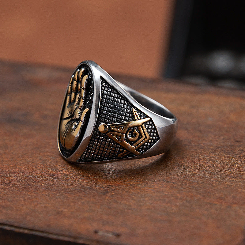 Planderful Stainless Steel Ring For Men Unisex Religious Protection Statement Everyday Genie Collection