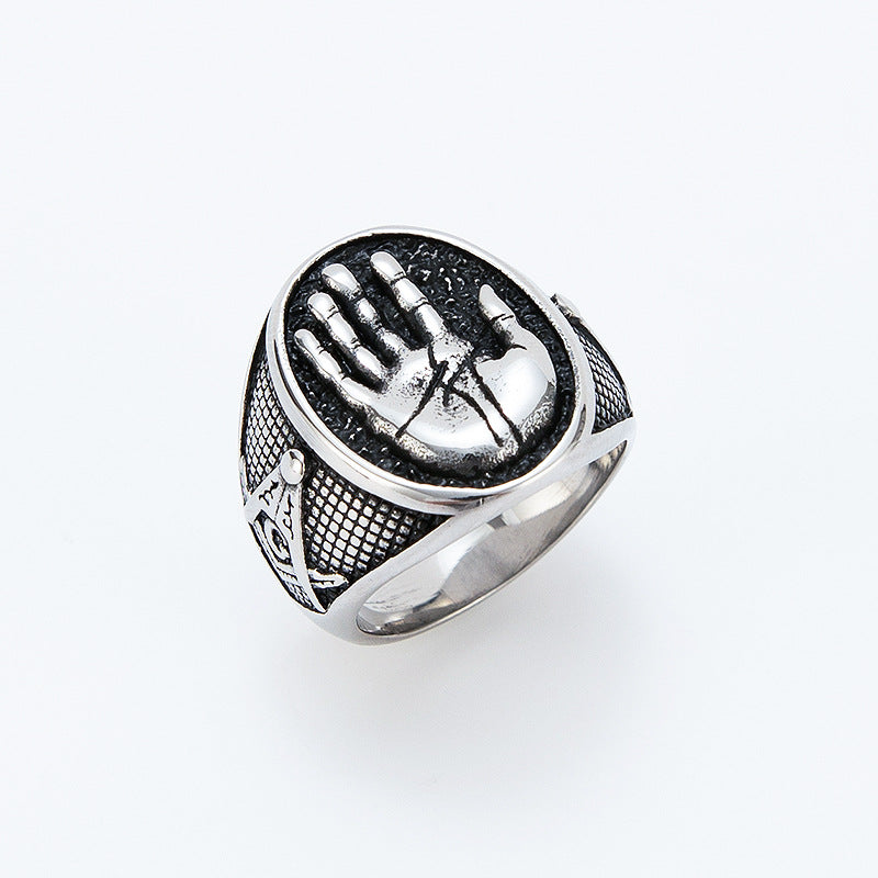 Planderful Stainless Steel Ring For Men Unisex Religious Protection Statement Everyday Genie Collection
