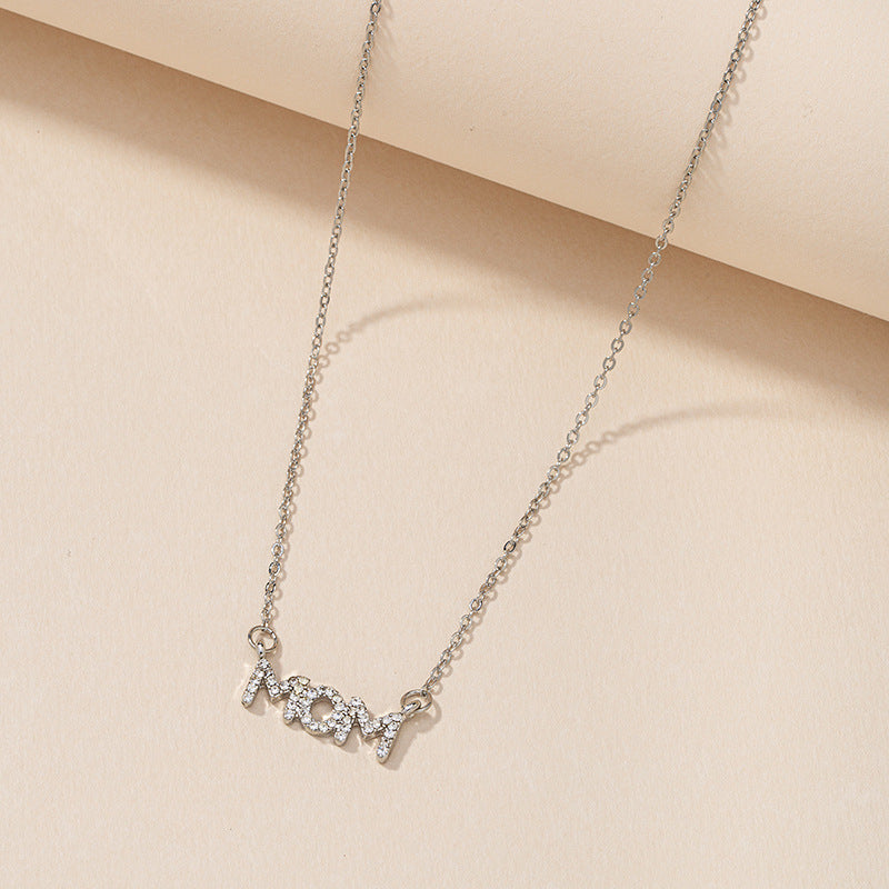 Trendy New MOM Necklace for Mother's Day Jewelry in Europe and America