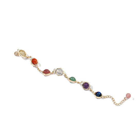 Korean Version Sweet Sen Series Crystal Bracelet with Colorful Beads
